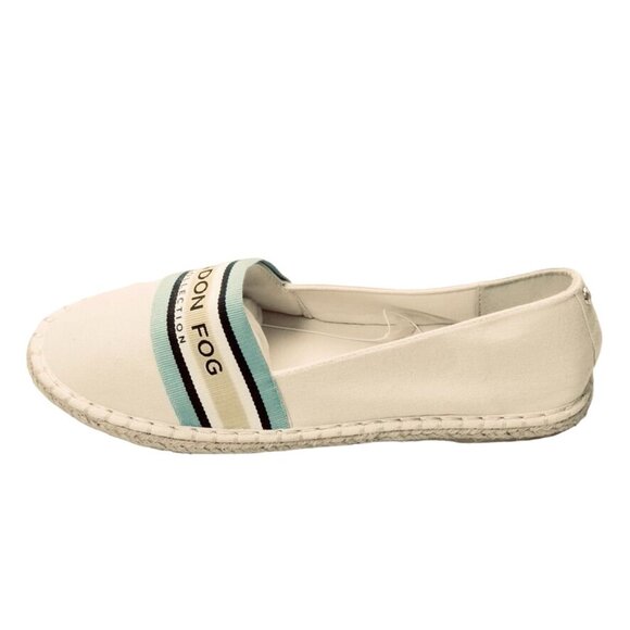 LONDON FOG COLLECTION Women's Shoes Beige Fabric Slip Espadrille Flats SIZE 8.5 - Picture 6 of 13